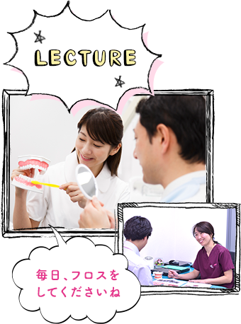 毎日、フロスをしてくださいね